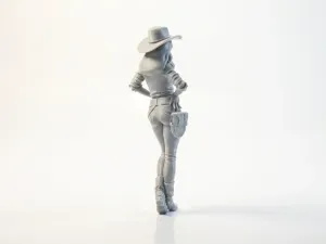 Cowgirl Figurine Western Female 3D Printable