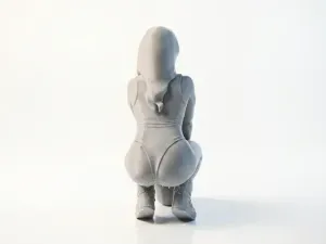 Football Helmet Babe Female Figure 3D Printable