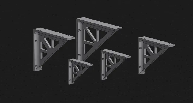 Heavy Duty Shelf Brackets – Set of 5 Different Sizes — Image 8 of 8