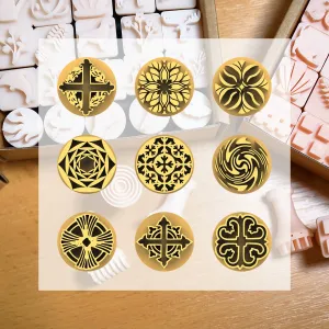 Ceramic Clay Stamp Set – Ornamental Patterns 2 (9 Stamps)