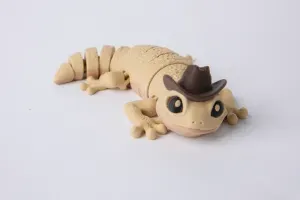 Cowboy Gecko Cute Flexi Desk Buddy