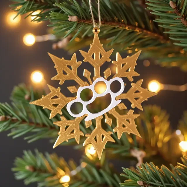 Christmas tree ornament "Brass knuckles" — Фото 4 из 6