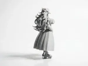 Anime Warrior Figurine Female Character 3D Printable