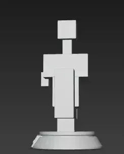 Voxel Golem – Minecraft-Style 3D Printable Figure (Fan Art) — Image 4 of 5