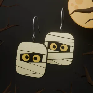 Cute Mummy Earrings | Halloween Earring Series
