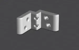 Fitting for coffee table legs 20x20mm corner 8x8mm