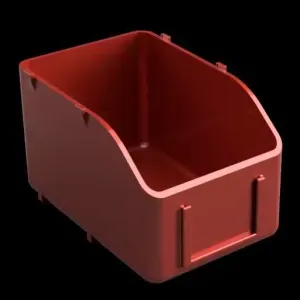 Stackable Storage Container with Label Slot Modular Organiz
