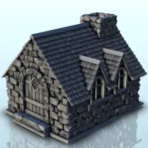 Medieval House with Large Chimney (9) - Warhammer Miniatures