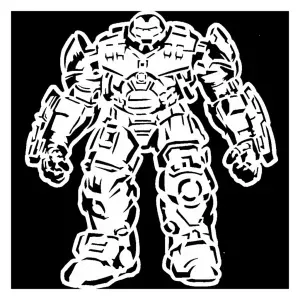 2D Hulk Buster stencil