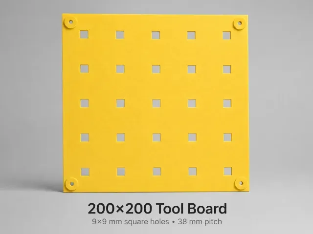 200x200 Square Hole Tool Board – 9x9 mm / 38 mm Pitch C/C — Фото 9 из 9