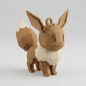 Low Poly Eevee Keychain | #12