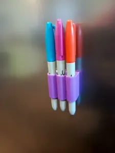 Magnetic Fridge Pen Holder - 3 Slot Organizer