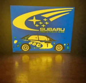Subaru Impreza WRC 555 – Vintage Rally LED Lightbox