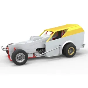 Vintage Dirt Modified stock car Version 7 Scale 1:25