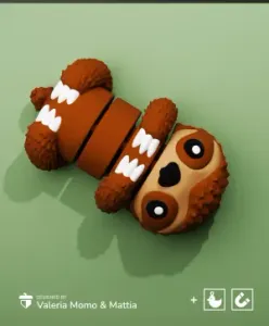 Cute Flexi Pets Sloth (Keychain & Magnet)