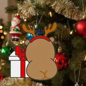 Christmas Capybara from Behind