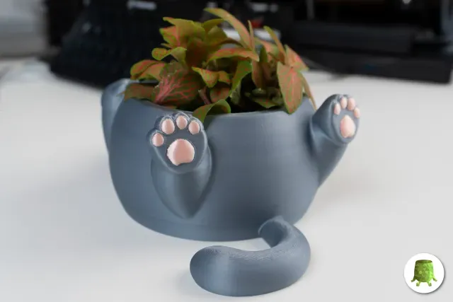 Sleepy Chunky Cat Plant Pot — Фото 3 из 5