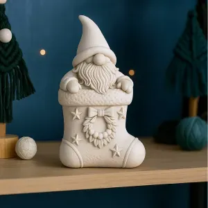 Gnome in Christmas Stocking | Adorable Holiday Ornament