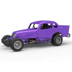 Vintage Dirt Modified stock car Scale 1:25