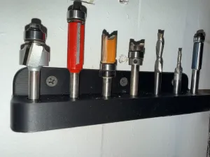 Wall router bit holder for 1/4" shank