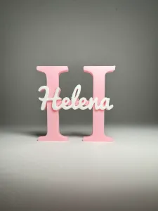 Placa de Identificação 3D - Helena