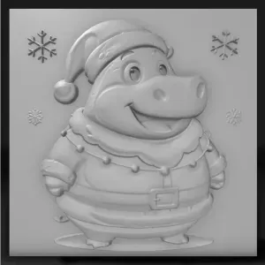 Santa Claus hippopotamus
