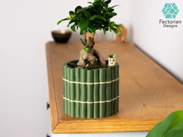 Self-Watering Plant Pot With Bamboo Buddy! Planter STL & 3MF — Фото 4 из 9