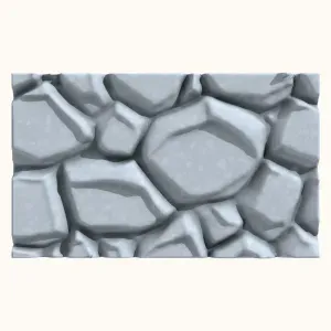 Low Poly Rock Surface for 3D Printing