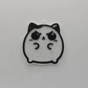 Cute Angry Cat Keychain