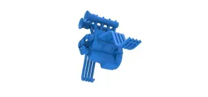 Engine V8 for vintage dragster Version 11 Scale 1:25