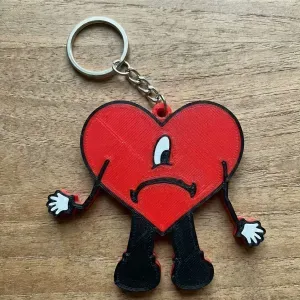 Keychain Heart Un Año Sin Ti Bad Bunny