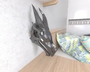 Skull Dragon Head Lowpoly Low poly