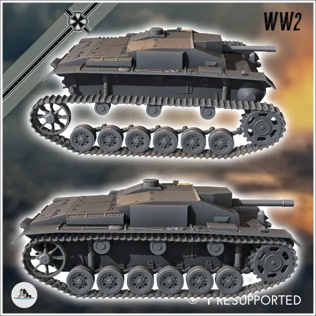 Sturmgeschutz StuG III Schwade flamethrower Flamm - WW2 mini — Image 7 of 9