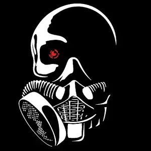 Gas Mask skull stencil