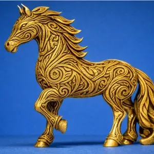 Horse Statue STL | 3D Horse Model for 3D Printing | Decorati