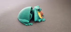 Avocado frog-articulated print in place fidget toy