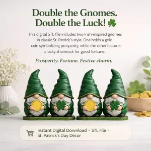 St. Patrick’s Day Gnome Irish Gnome Set Lucky Decor Figurine