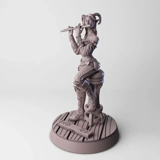 Tiefling Bard | Flute Playing Hellspawn Hero | Tabletop RPG — Фото 3 из 9