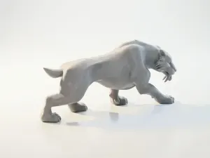 Leo Ice Age Saber Tooth Tiger Figurine 3D Printable