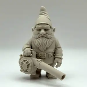 Leaf Blower Garden Gnome