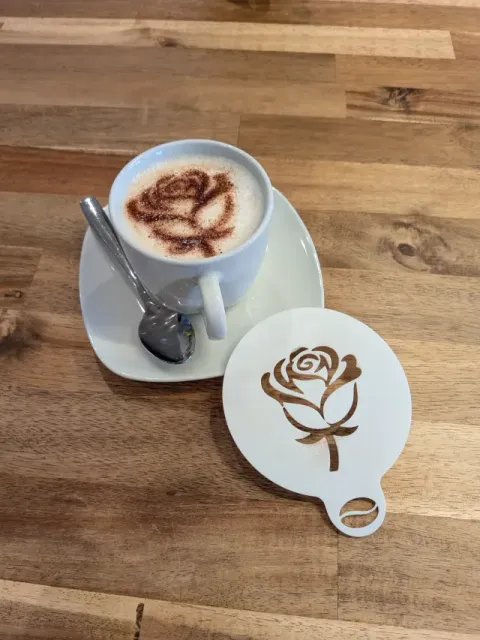 Coffee - Cocoa Art Stencils (roses) — Фото 2 из 3