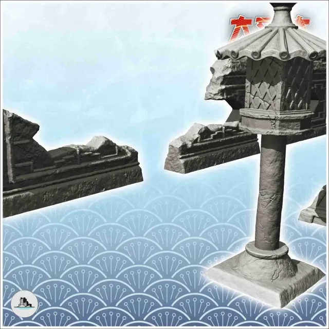 Asian Outdoor Decoration Set (6) - Asian Scenery Terrain War — Фото 5 из 9