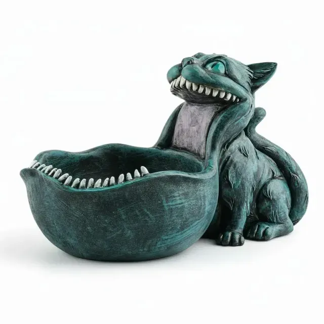Cat-shaped trinket holder / Cheshire-style candy dish — Фото 4 из 9