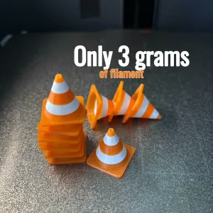 small traffic cones for models and modeling