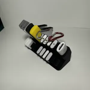 USB Drive Storage with Cap holders (Angled Magnetic Ver)