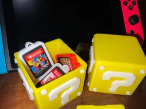 Box Holder mario Question Mark Block Cube