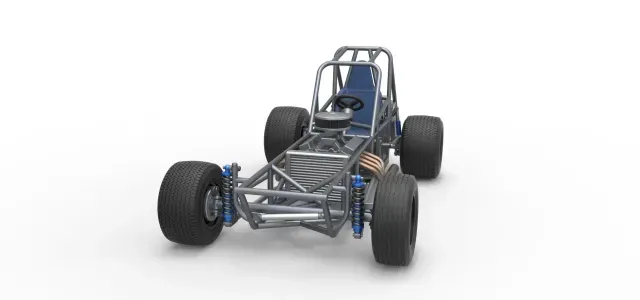 Vintage Dirt Modified stock car Base Version 5 Scale 1:25 — Фото 5 из 9