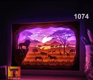 African savannah shadow box