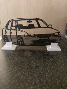 toyota corrola rxi silhouette wall art
