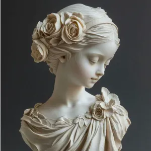 Girl with roses
